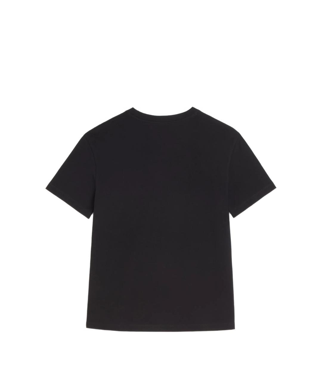 VALENTINO Черная хлопковая футболка, фото 2