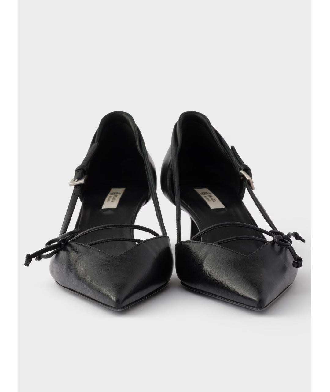 PRADA Черные кожаные туфли, фото 4