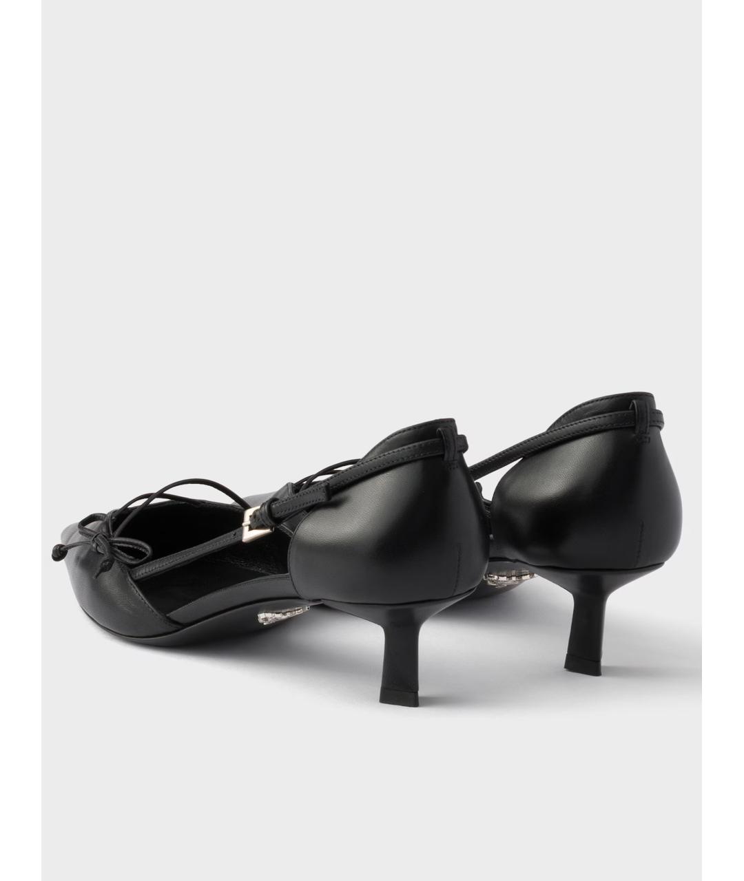 PRADA Черные кожаные туфли, фото 3