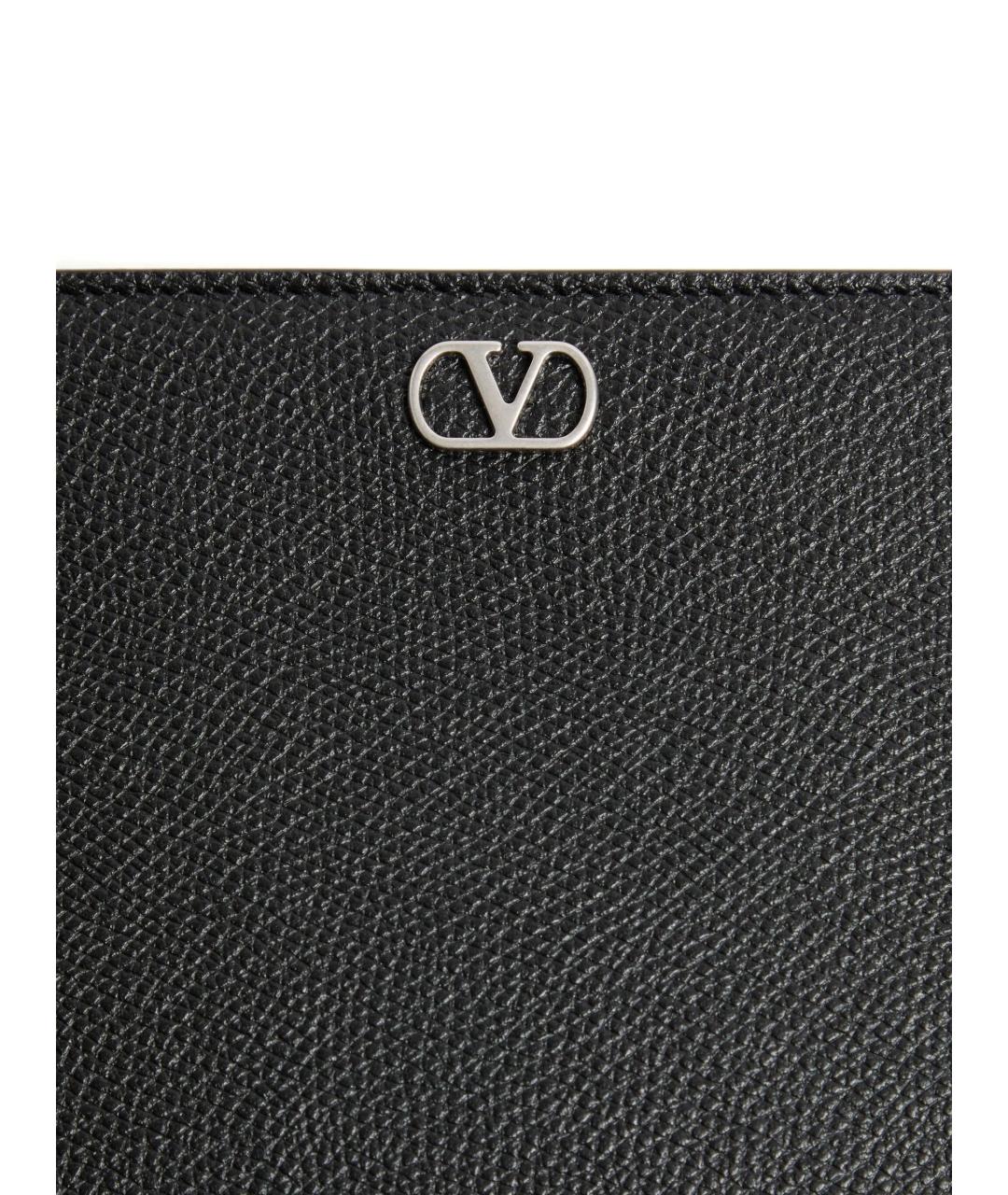 VALENTINO Черная кожаная барсетка, фото 5