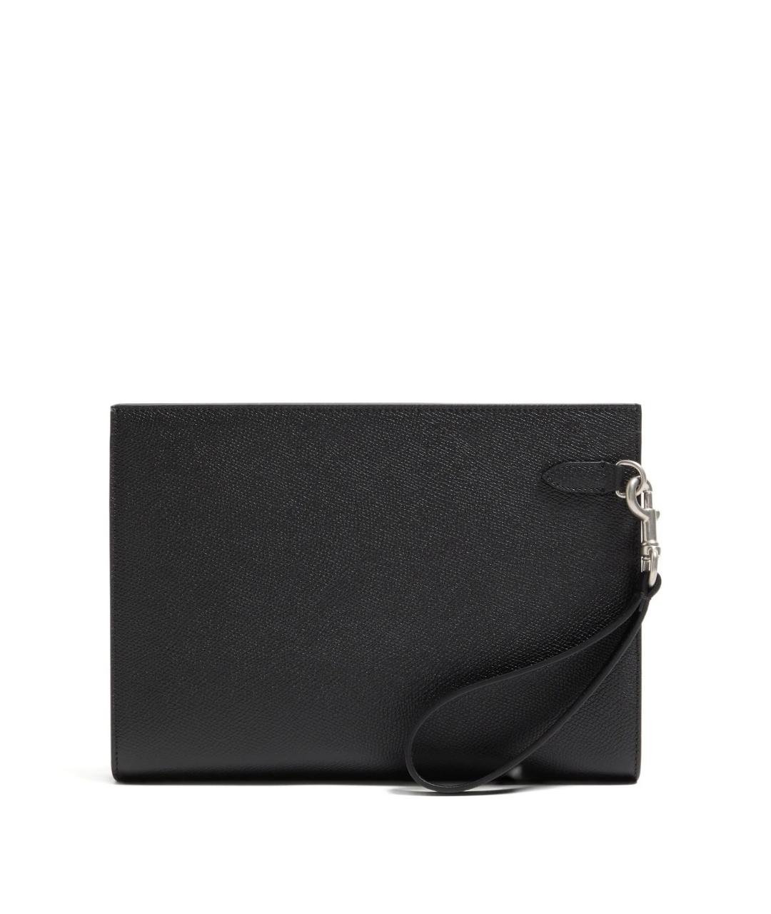 VALENTINO Черная кожаная барсетка, фото 3