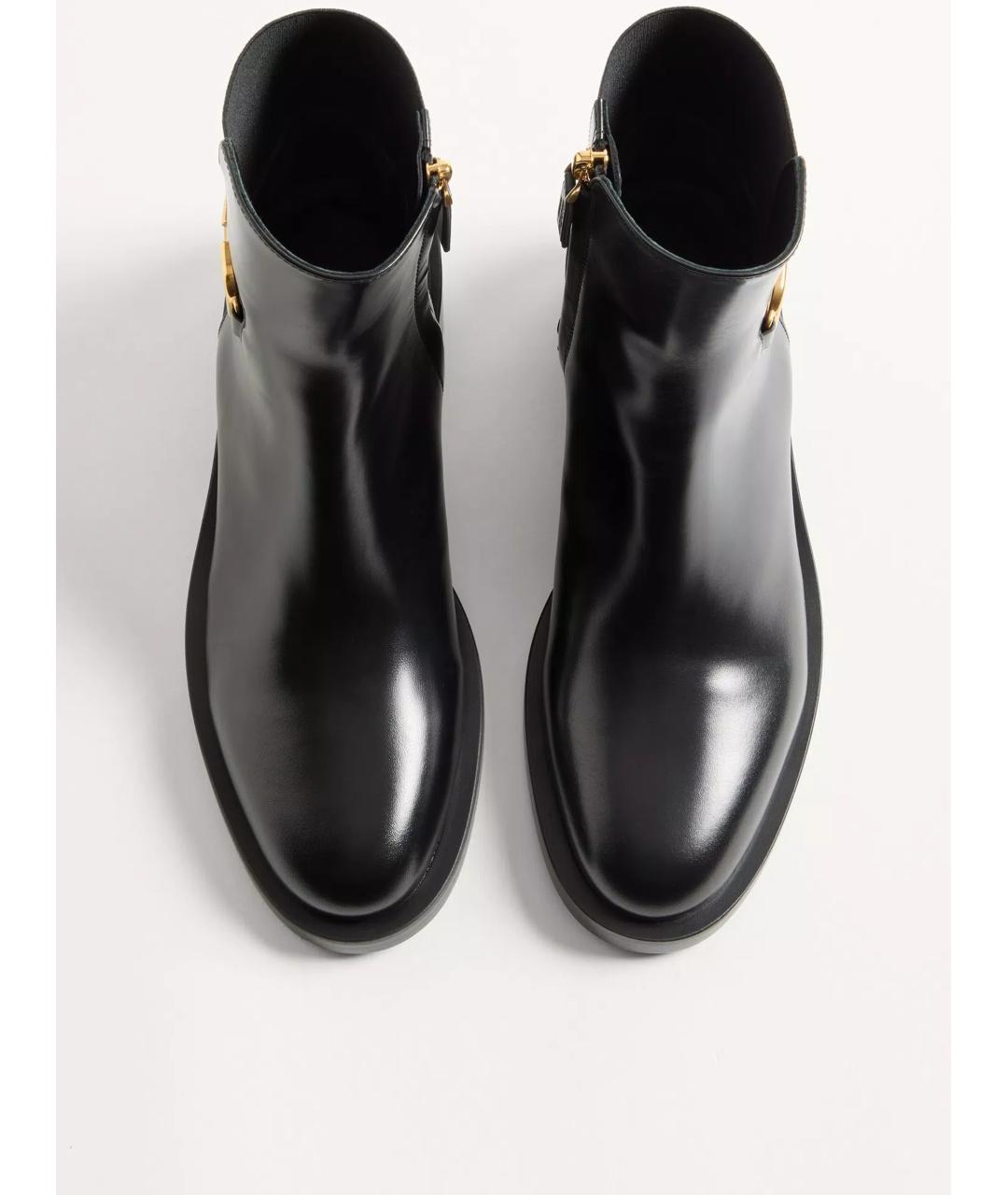 VALENTINO Черные кожаные ботинки, фото 3
