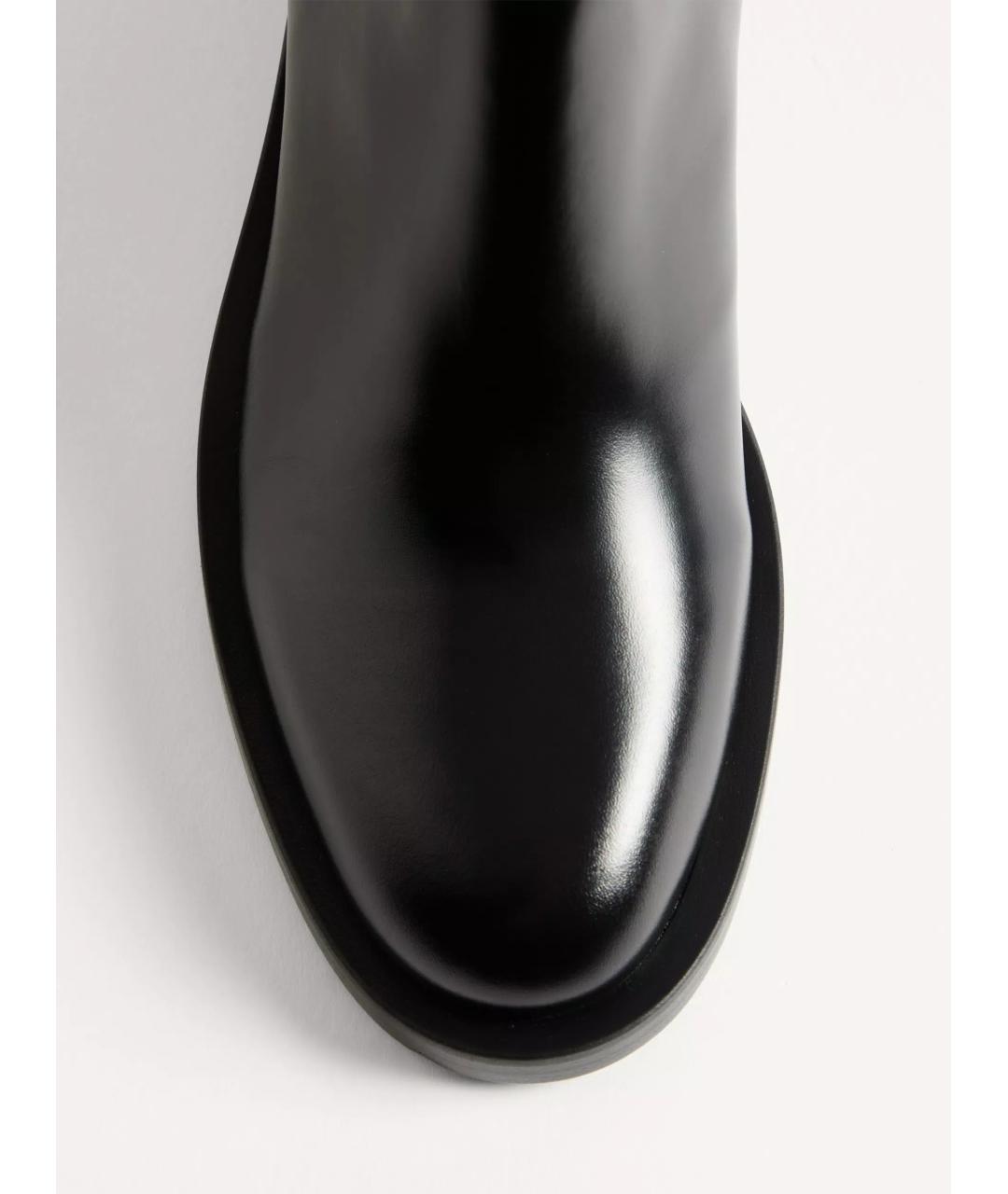 VALENTINO Черные кожаные ботинки, фото 5