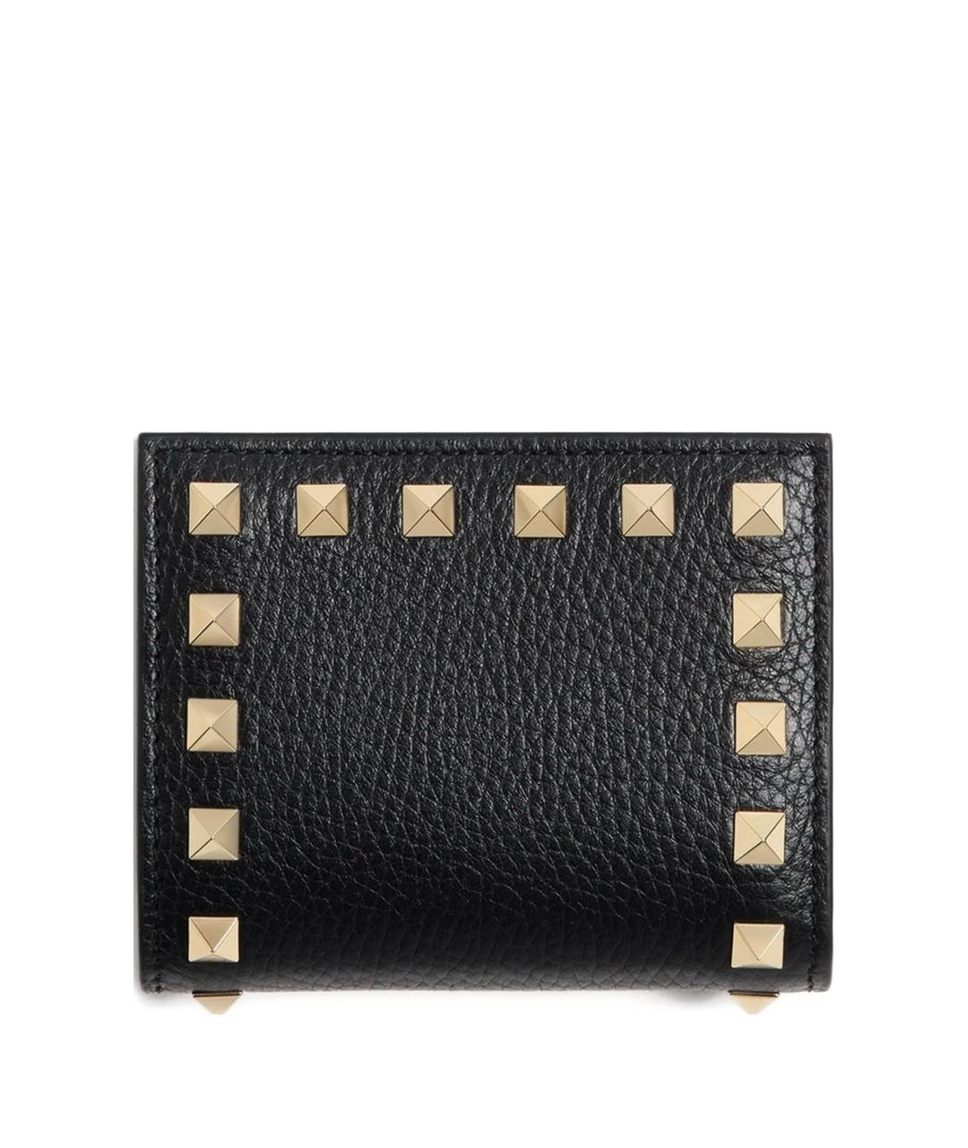 VALENTINO Черный кожаный кошелек, фото 1