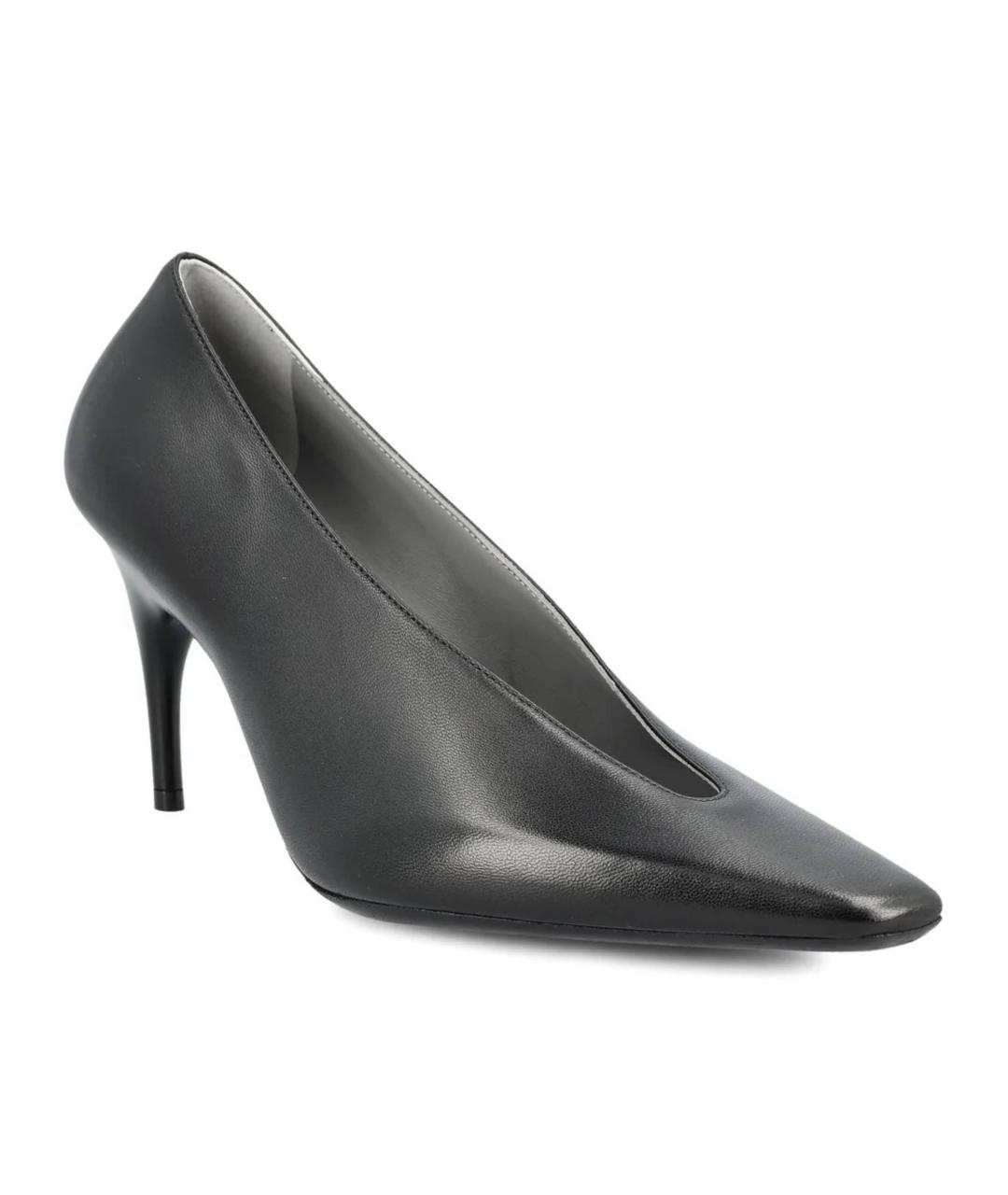 BALENCIAGA Черные кожаные туфли, фото 2