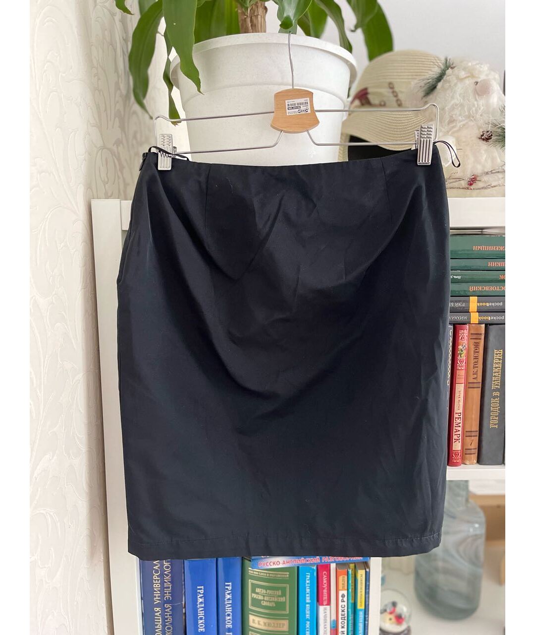 JIL SANDER Черная полиэстеровая юбка миди, фото 4