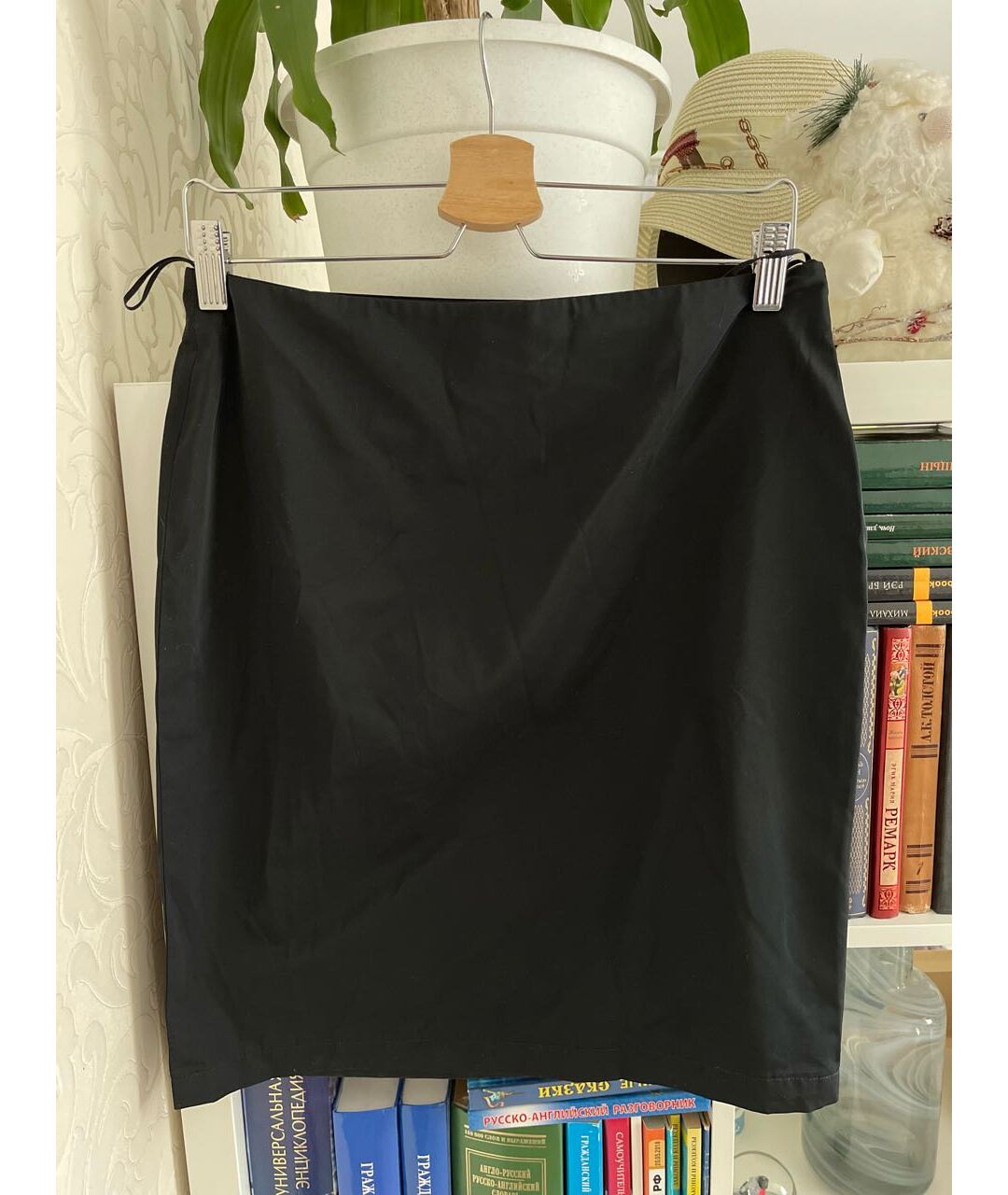 JIL SANDER Черная полиэстеровая юбка миди, фото 3