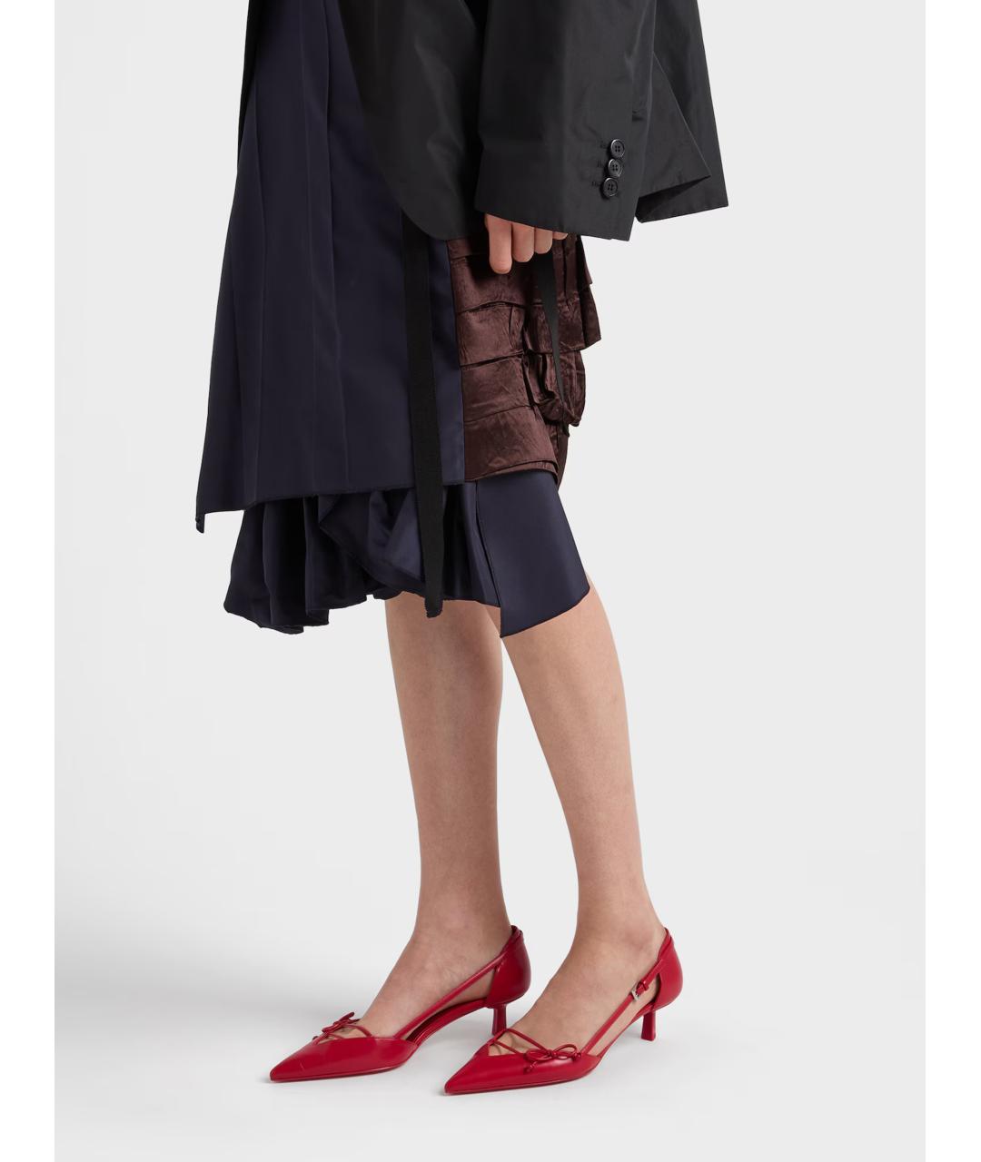 PRADA Красные кожаные туфли, фото 2