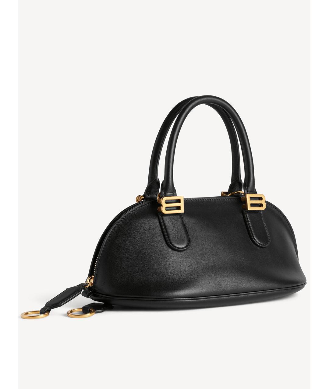 BALENCIAGA Черная кожаная сумка через плечо, фото 2