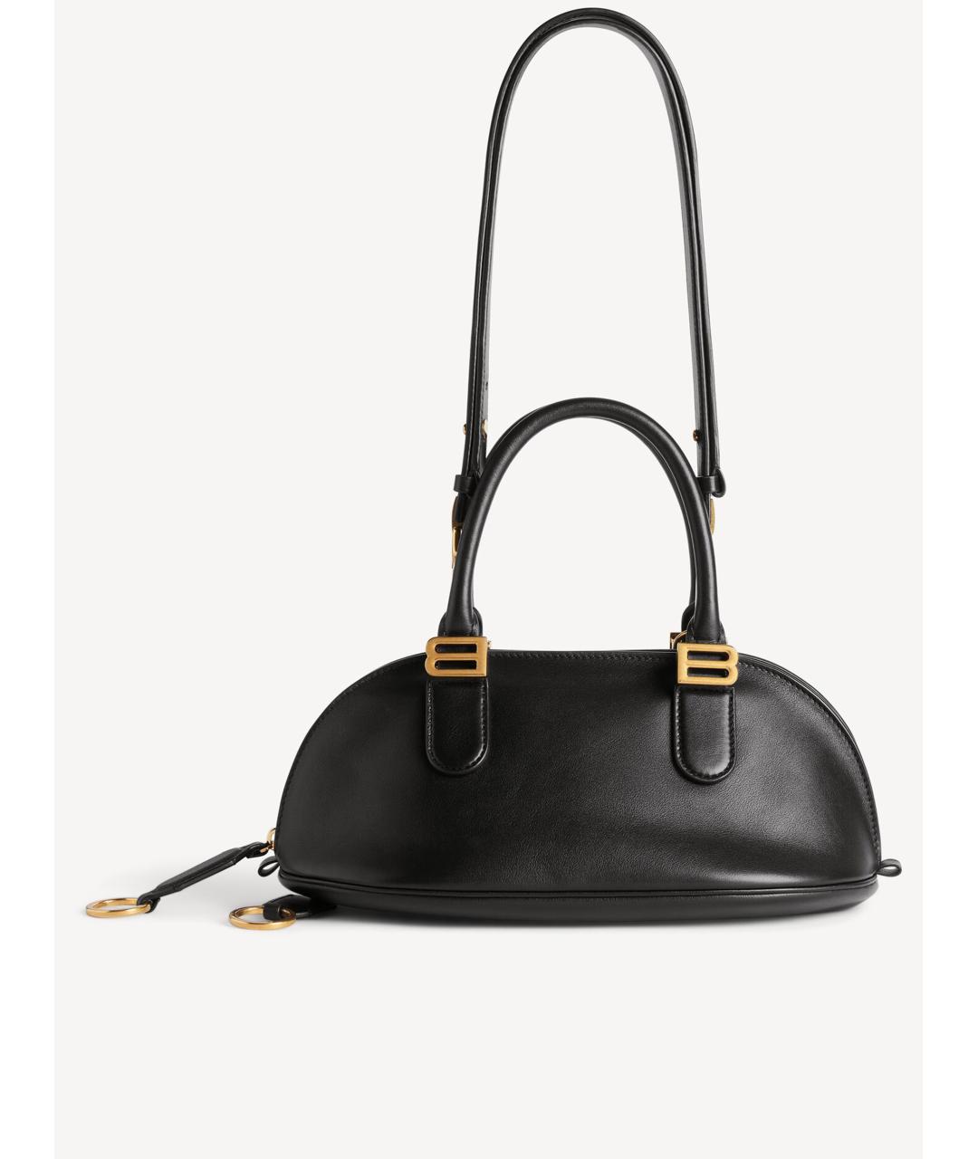 BALENCIAGA Черная кожаная сумка через плечо, фото 4