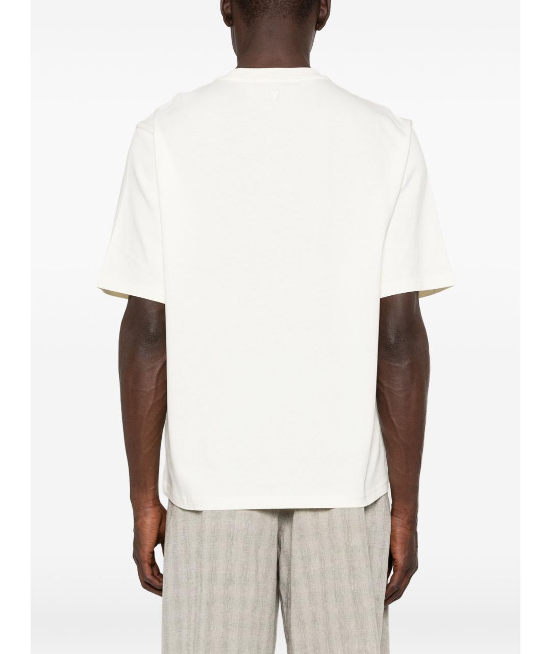 Ami Paris Белая хлопковая футболка, фото 3