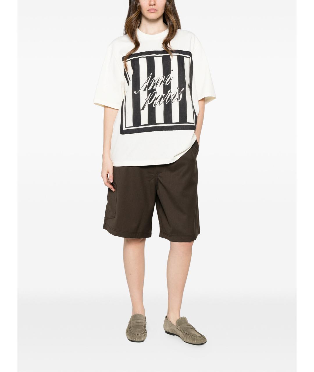 Ami Paris Белая хлопковая футболка, фото 5