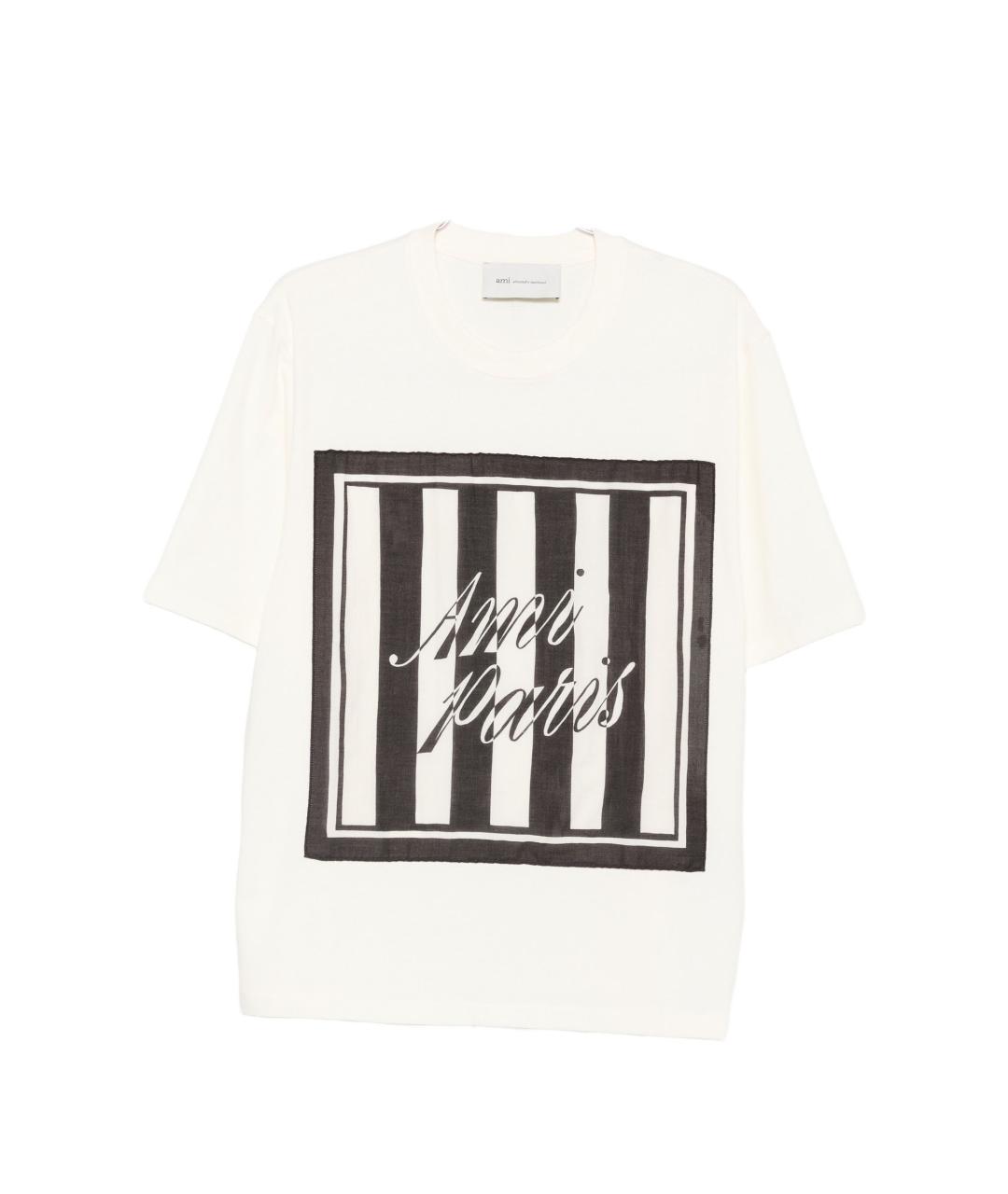 Ami Paris Белая хлопковая футболка, фото 1