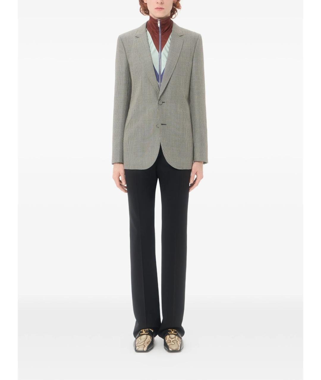 VALENTINO Черные шерстяные повседневные брюки, фото 2