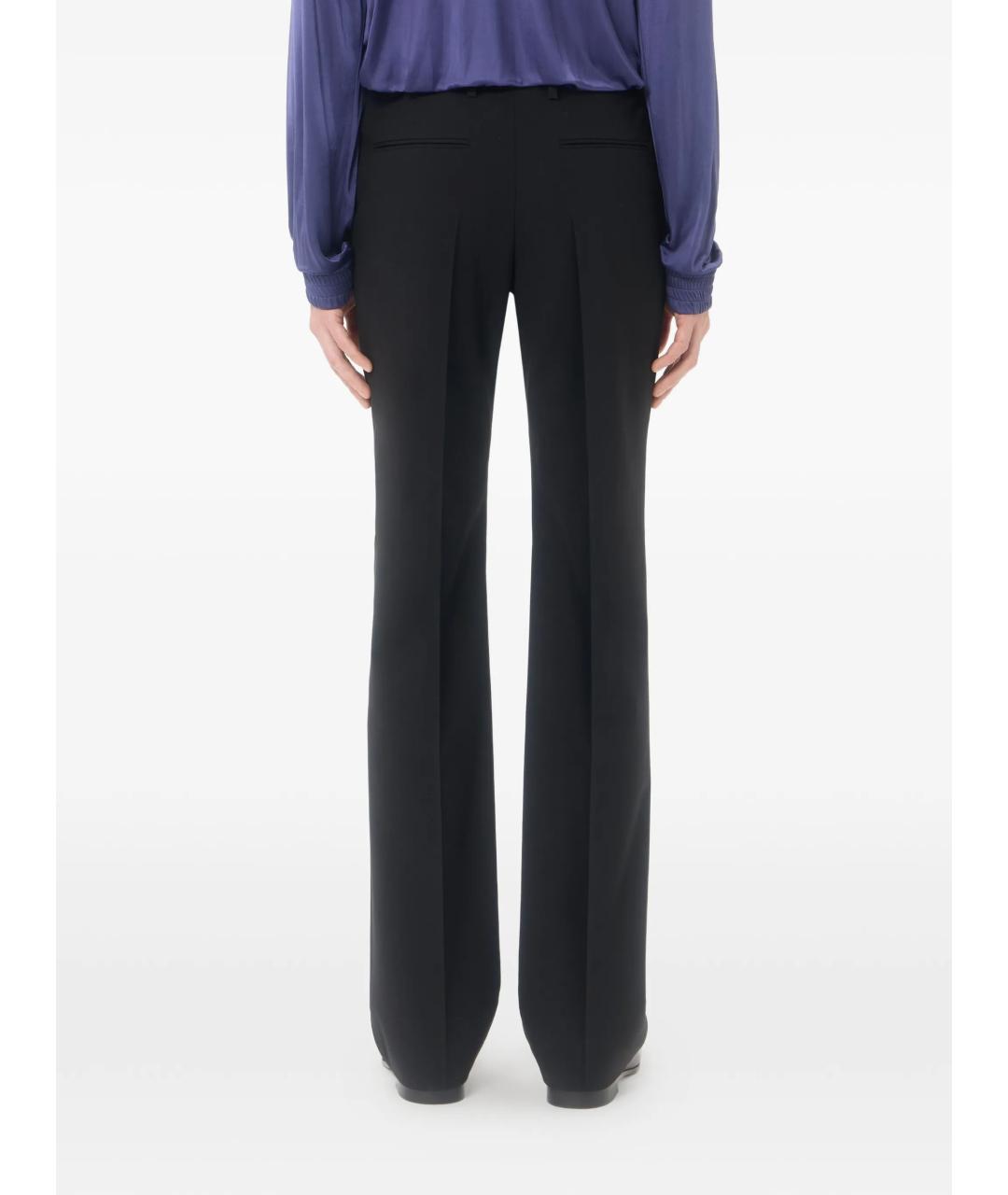 VALENTINO Черные шерстяные повседневные брюки, фото 5