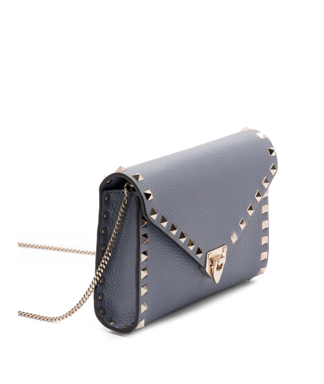 VALENTINO Синяя кожаная сумка через плечо, фото 3