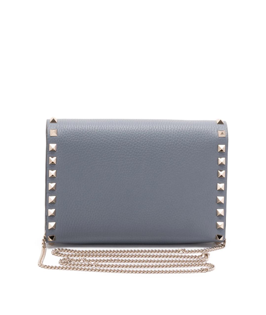 VALENTINO Синяя кожаная сумка через плечо, фото 2