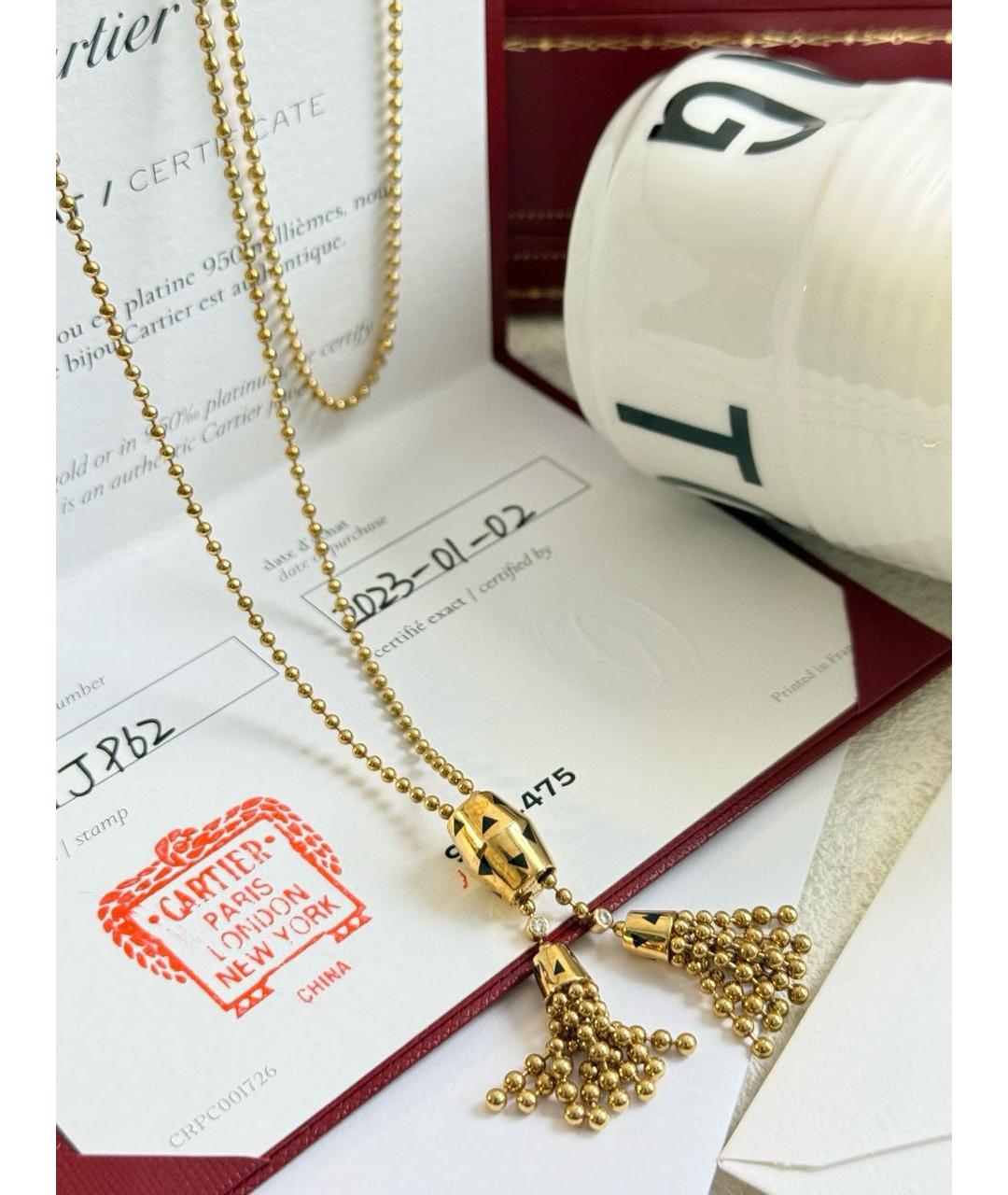 CARTIER Золотое колье из желтого золота, фото 4