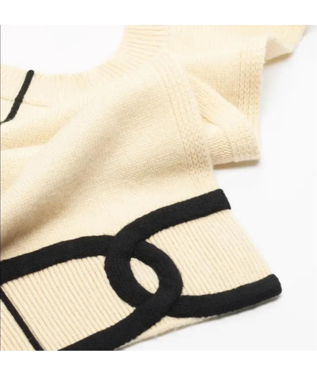 CHANEL Бежевый кашемировый воротник, фото 2