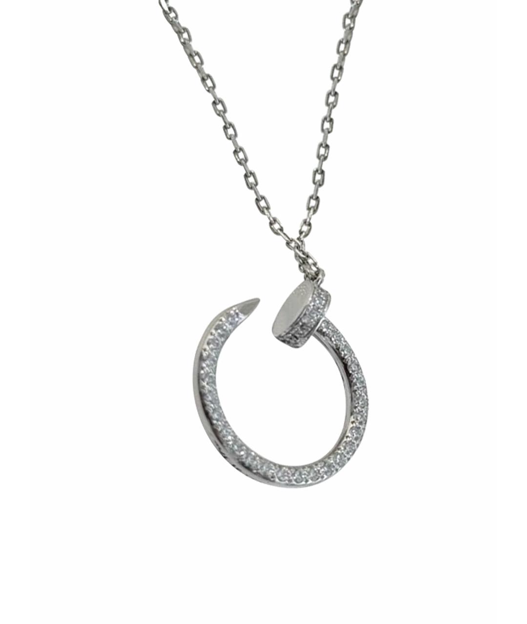 CARTIER Серебряное колье из белого золота, фото 1