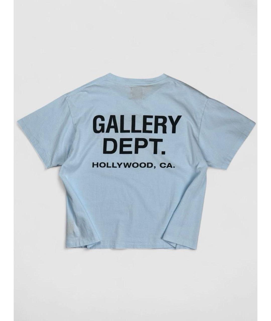 Gallery Dept Голубая хлопковая футболка, фото 2