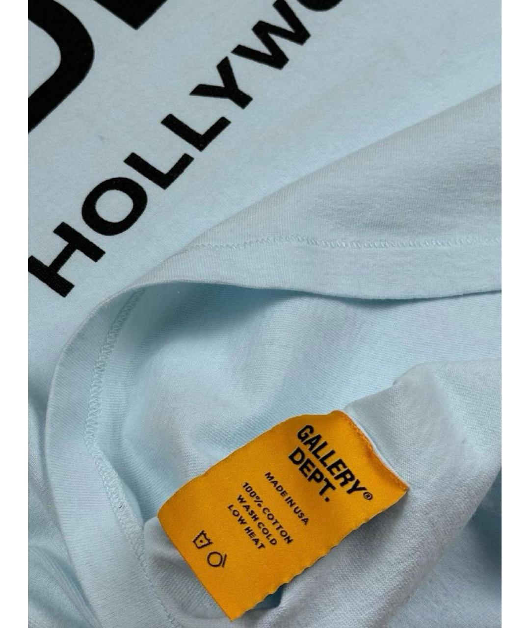 Gallery Dept Голубая хлопковая футболка, фото 5