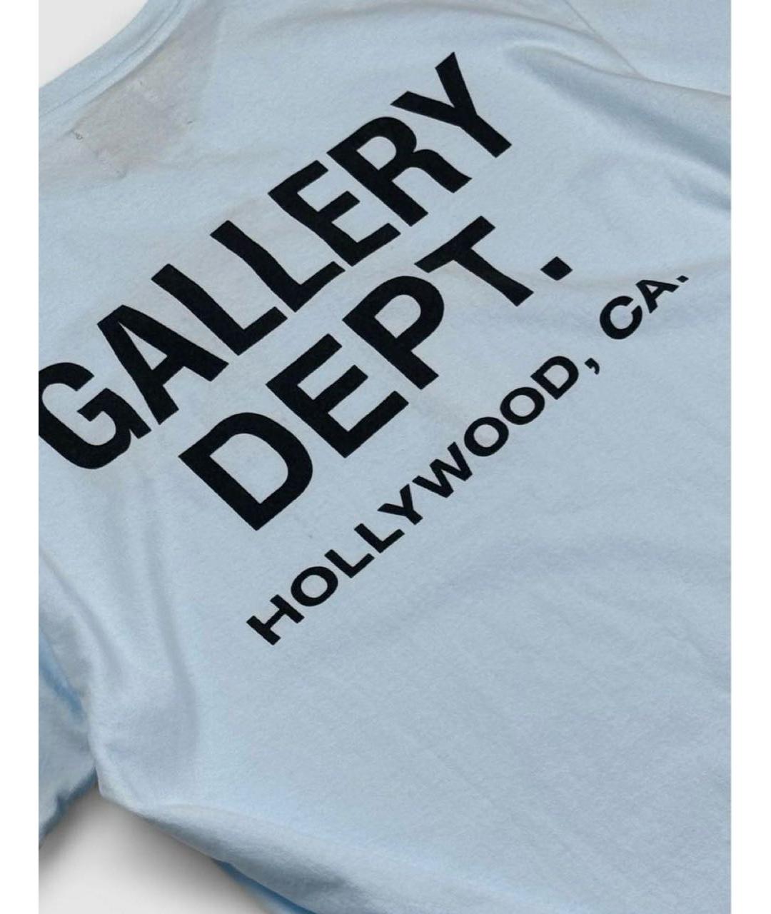 Gallery Dept Голубая хлопковая футболка, фото 4