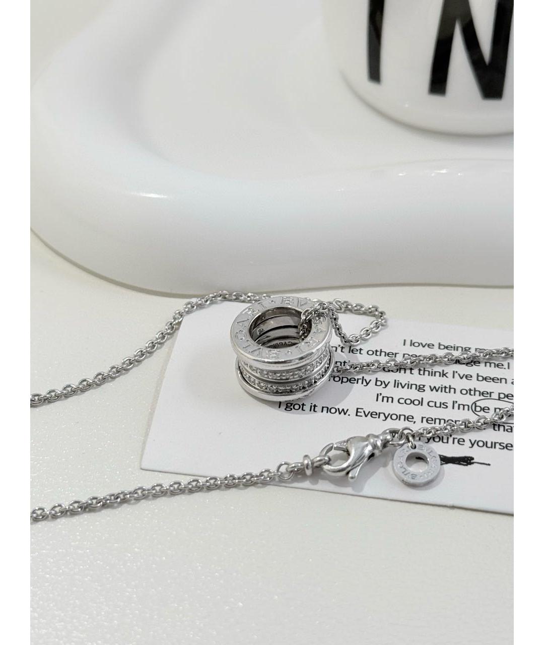 BVLGARI Серебряное колье из белого золота, фото 3
