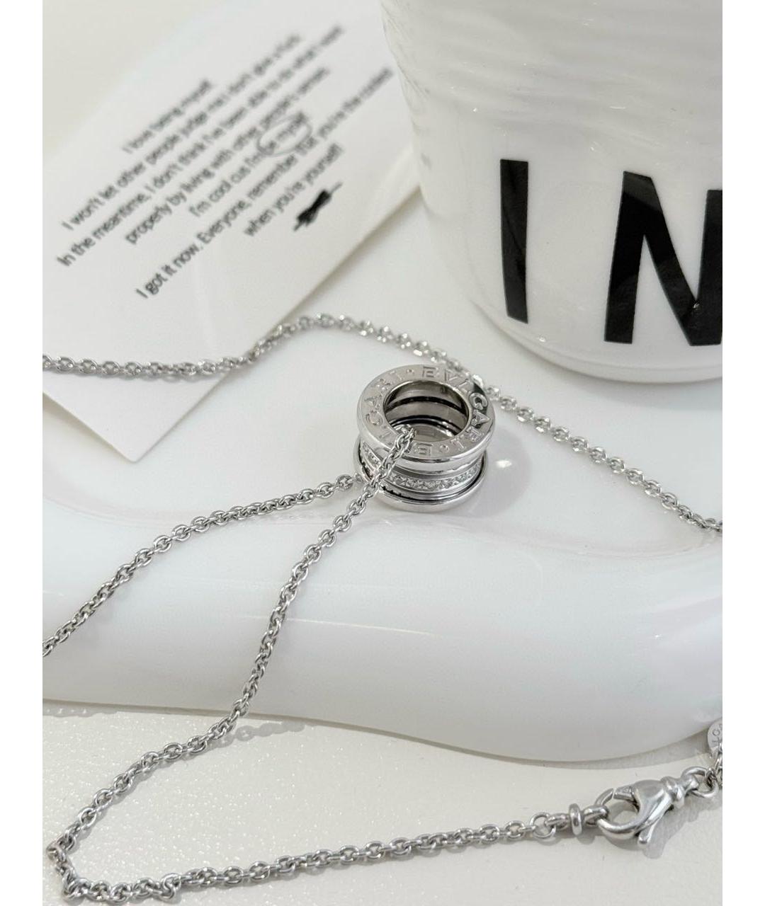 BVLGARI Серебряное колье из белого золота, фото 2