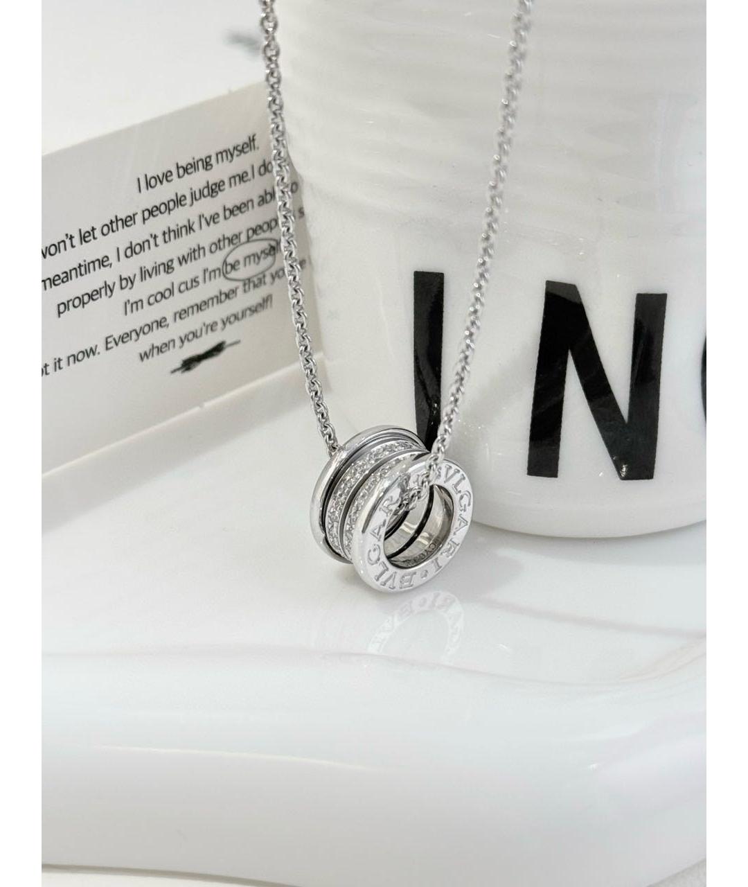 BVLGARI Серебряное колье из белого золота, фото 4