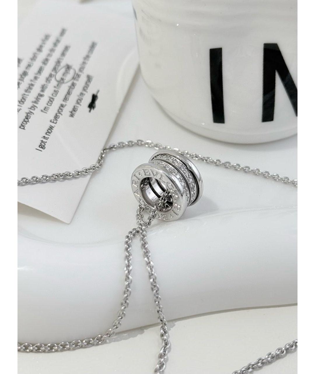 BVLGARI Серебряное колье из белого золота, фото 5