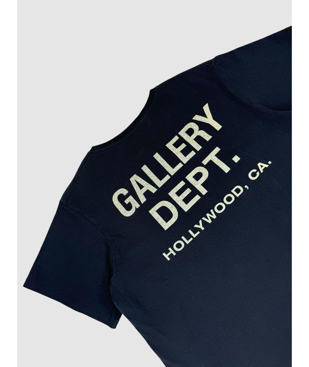 Gallery Dept Темно-синяя хлопковая футболка, фото 3