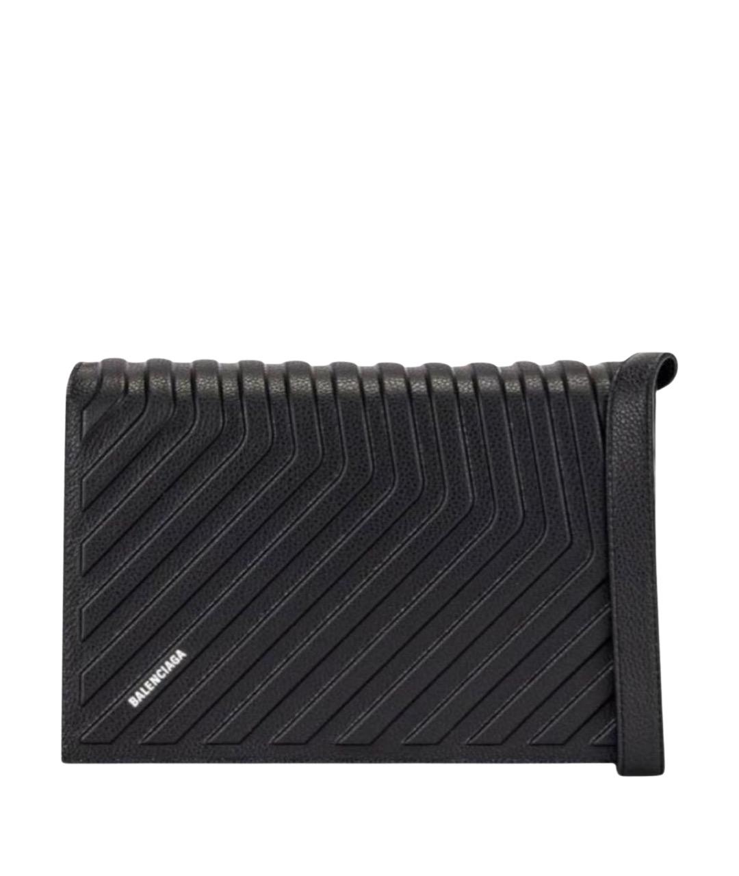 BALENCIAGA Черная кожаная сумка на плечо, фото 1