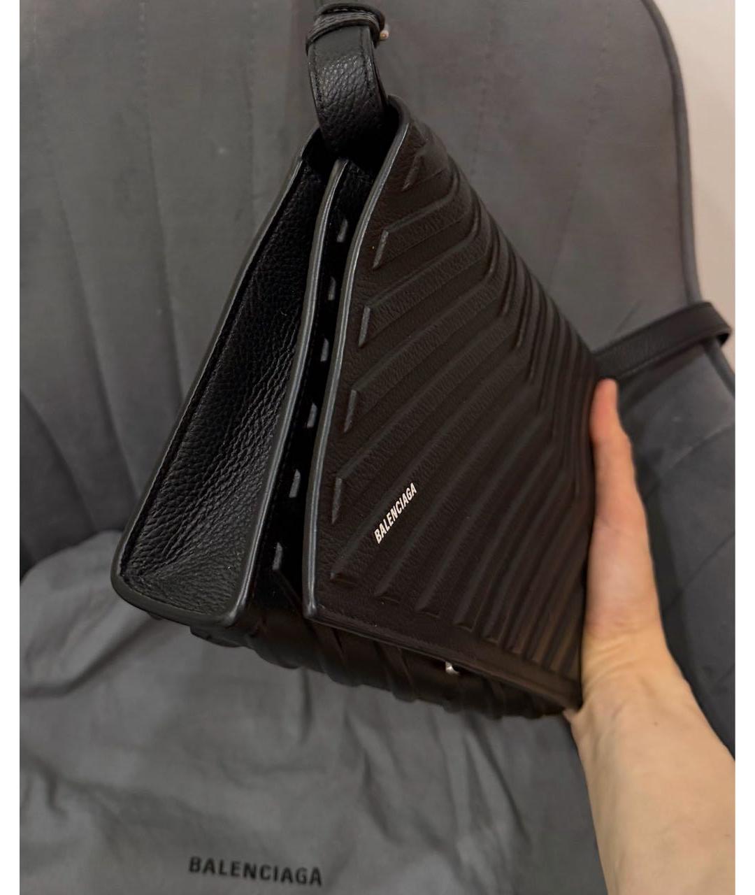 BALENCIAGA Черная кожаная сумка на плечо, фото 6