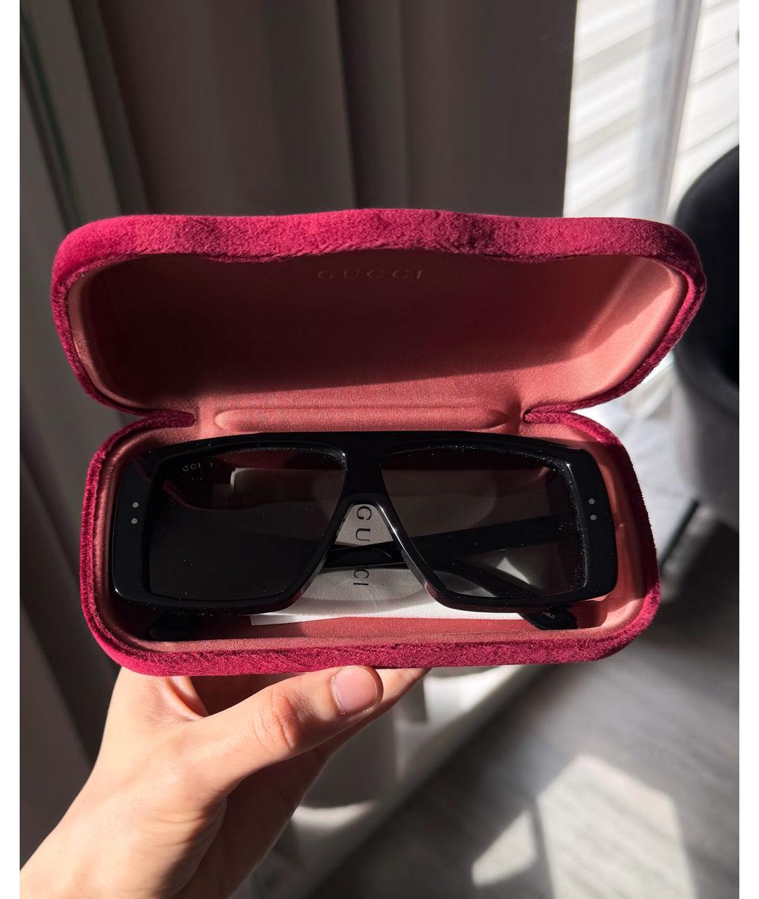 GUCCI Черные пластиковые солнцезащитные очки, фото 6