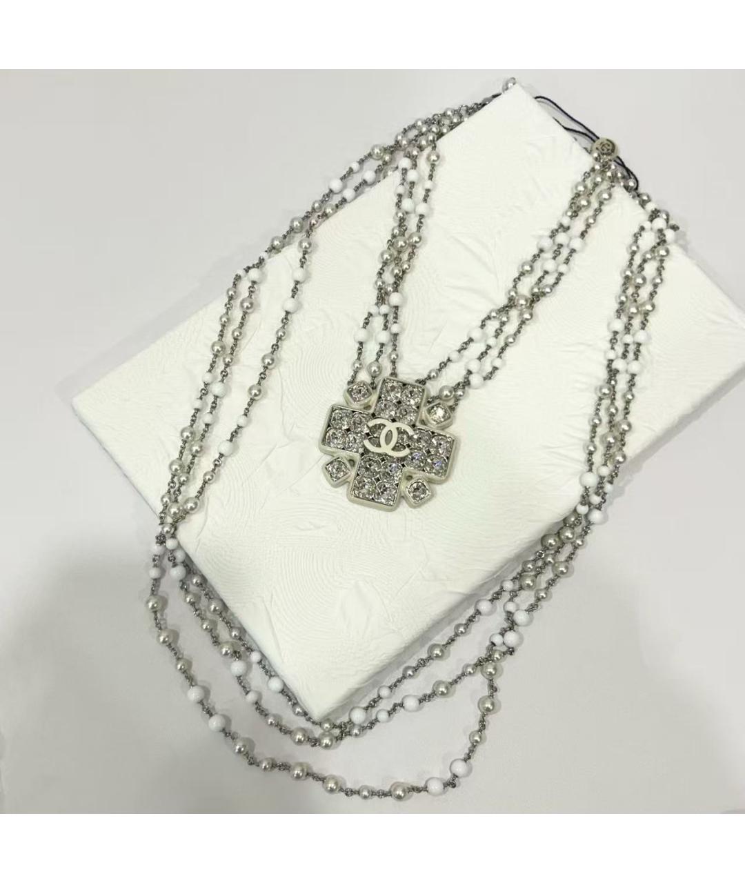 CHANEL Серебряное металлическое колье, фото 6