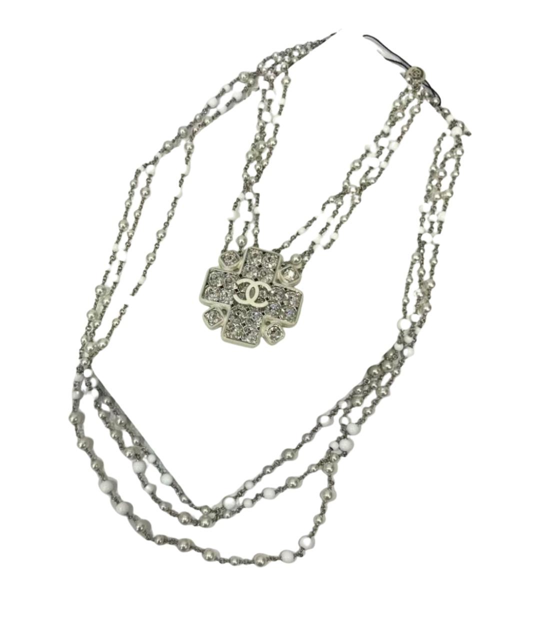 CHANEL Серебряное металлическое колье, фото 1