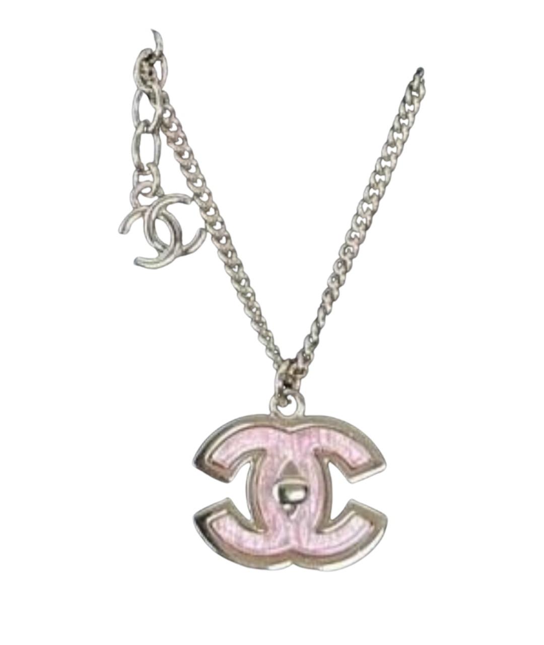 CHANEL Розовая металлическая подвеска, фото 1