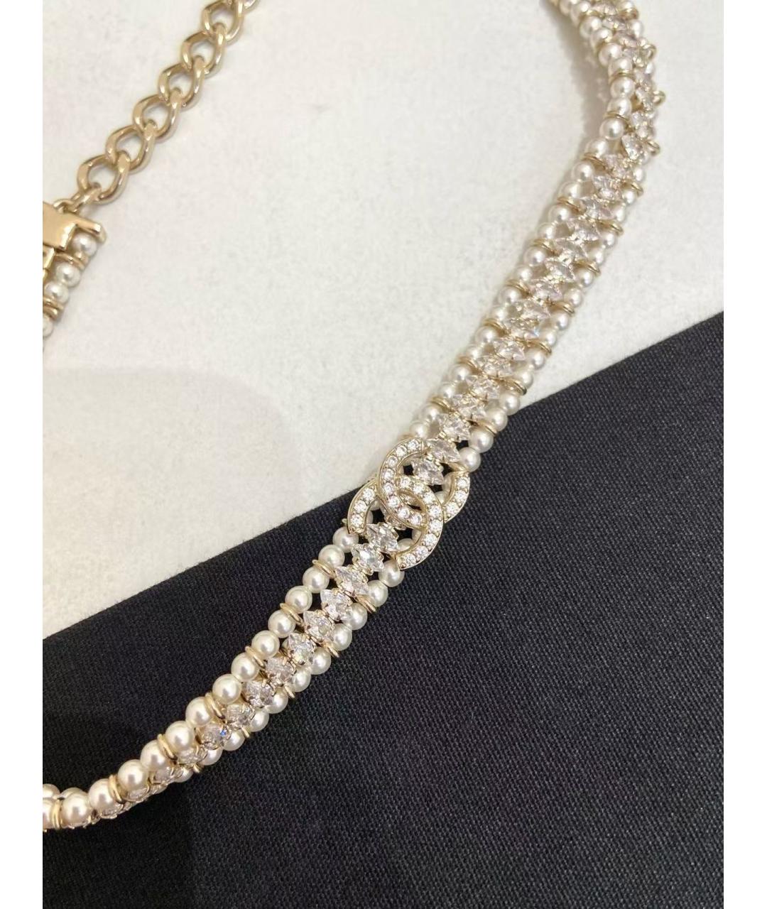 CHANEL Золотое металлическое колье, фото 3