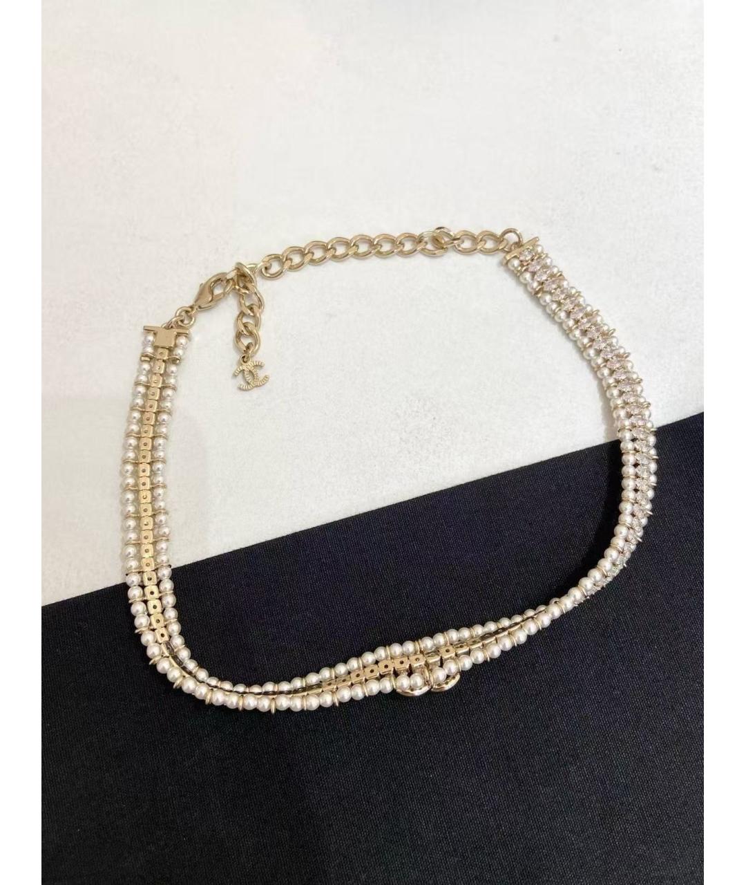 CHANEL Золотое металлическое колье, фото 2