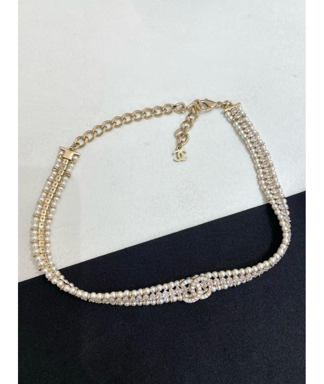 CHANEL Золотое металлическое колье, фото 5