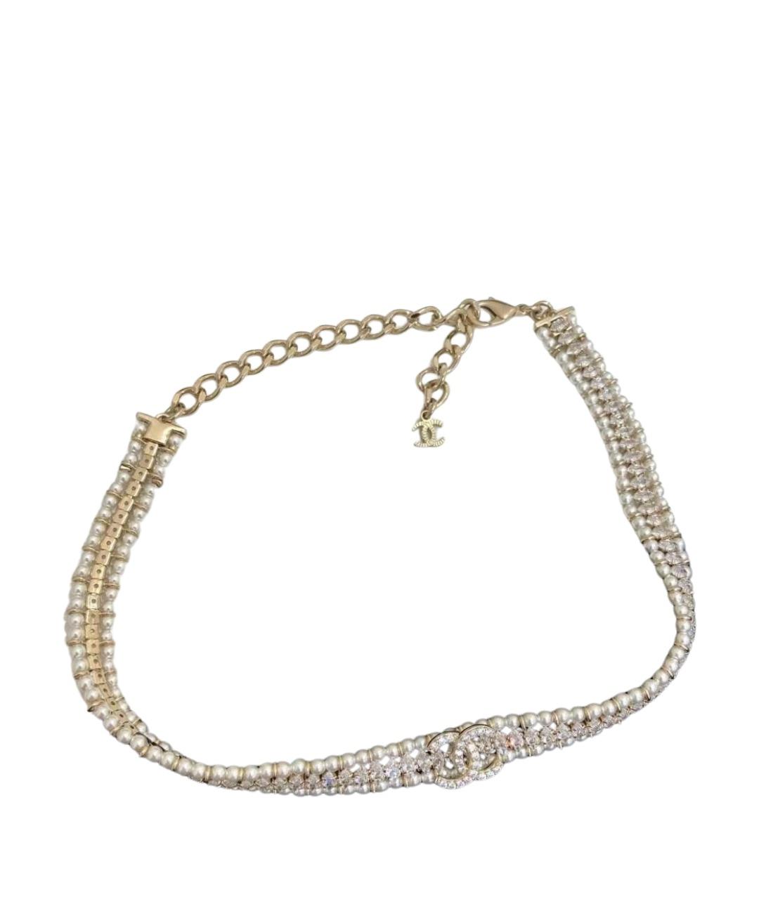 CHANEL Золотое металлическое колье, фото 1