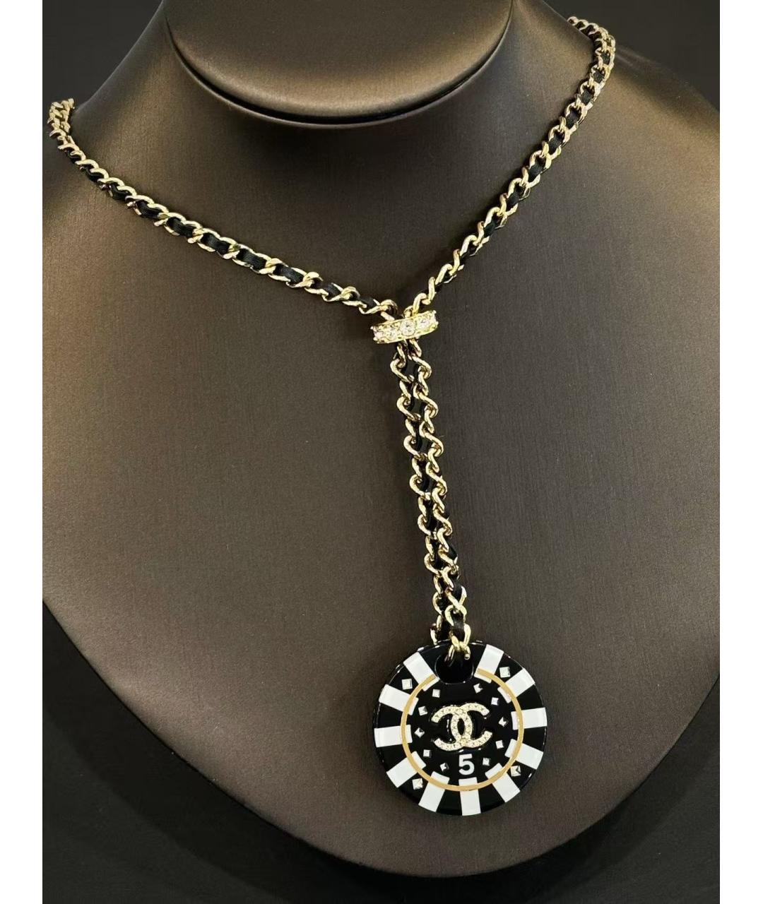 CHANEL Золотое металлическое колье, фото 4