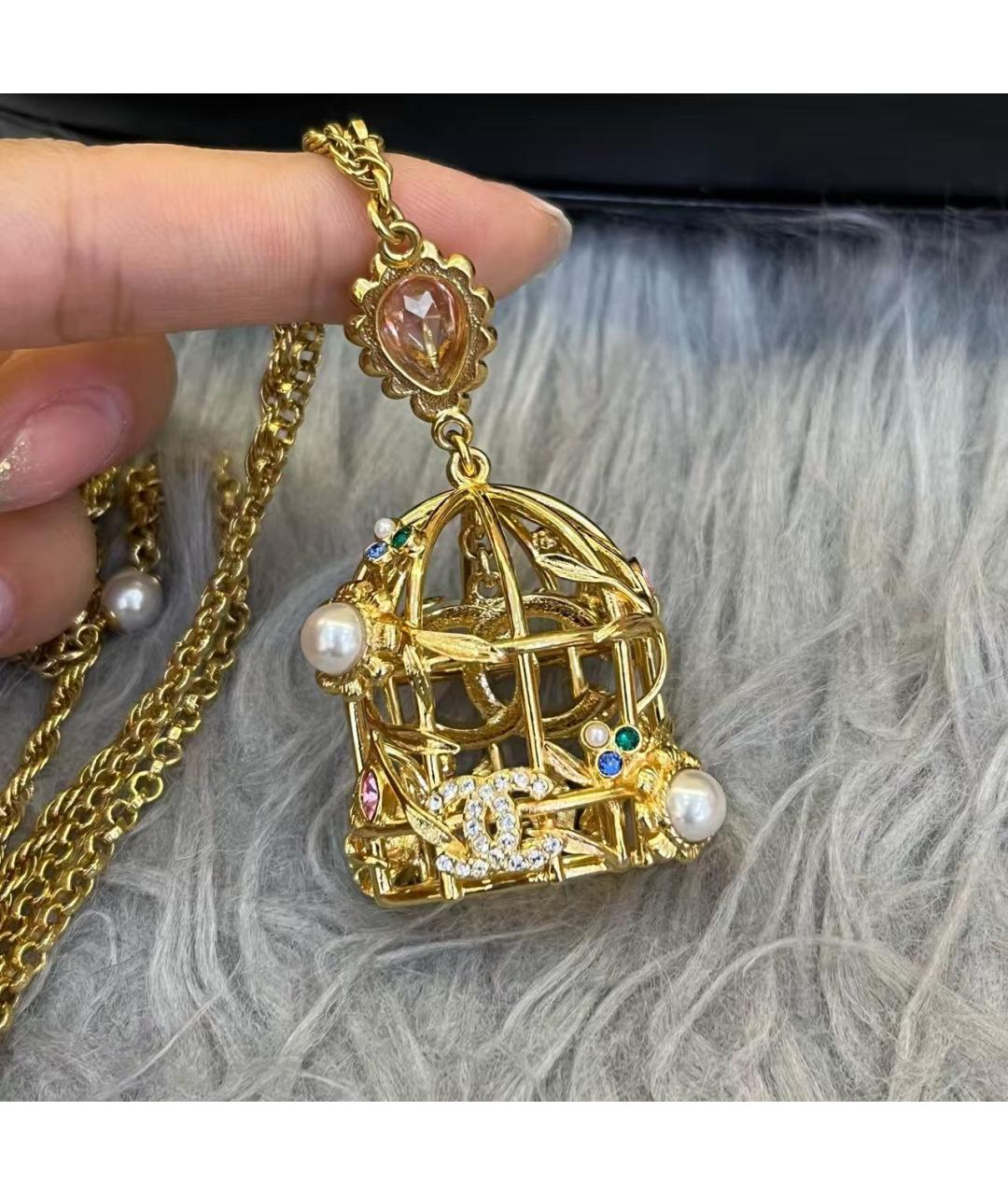 CHANEL Золотое металлическое колье, фото 5