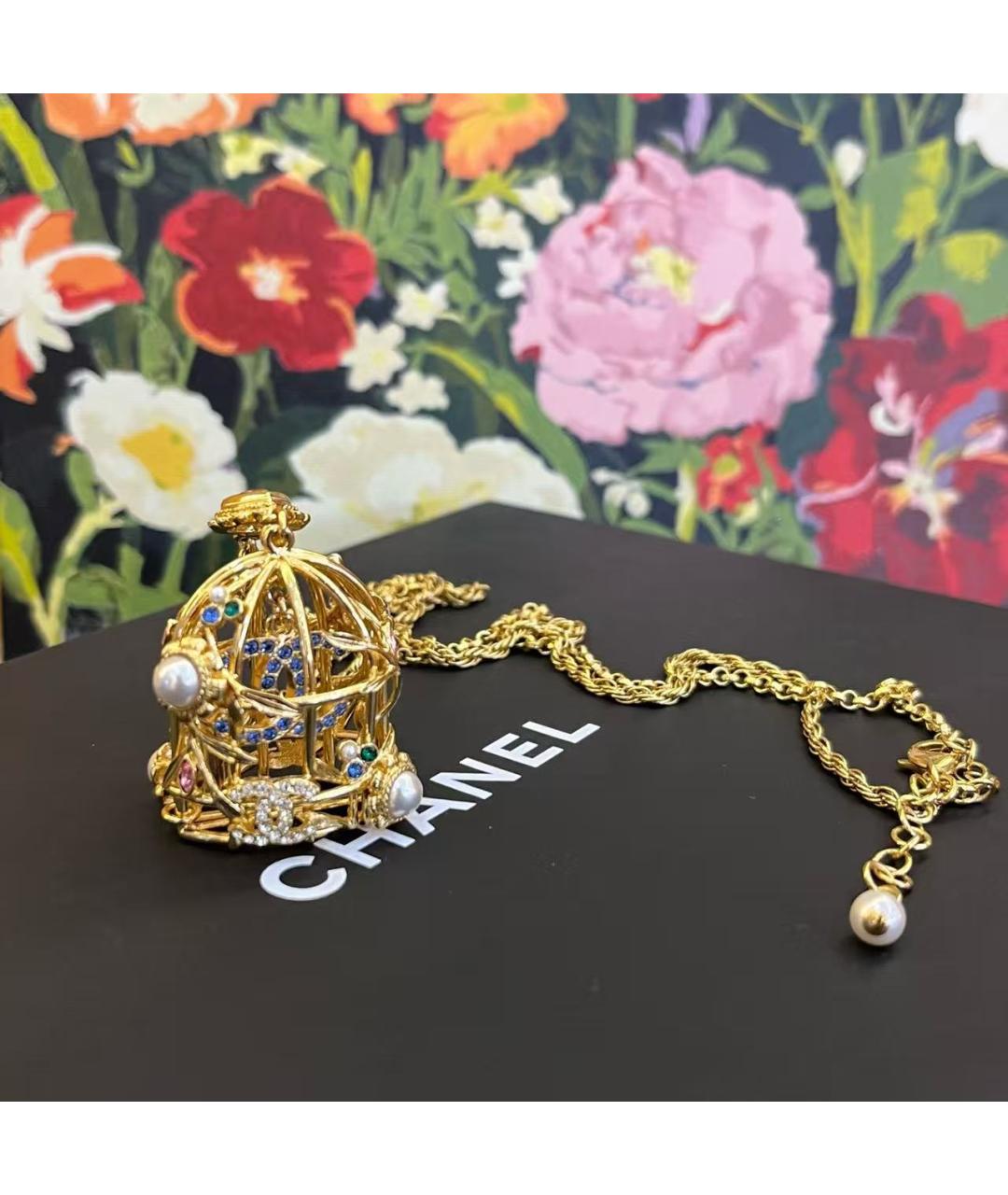 CHANEL Золотое металлическое колье, фото 2