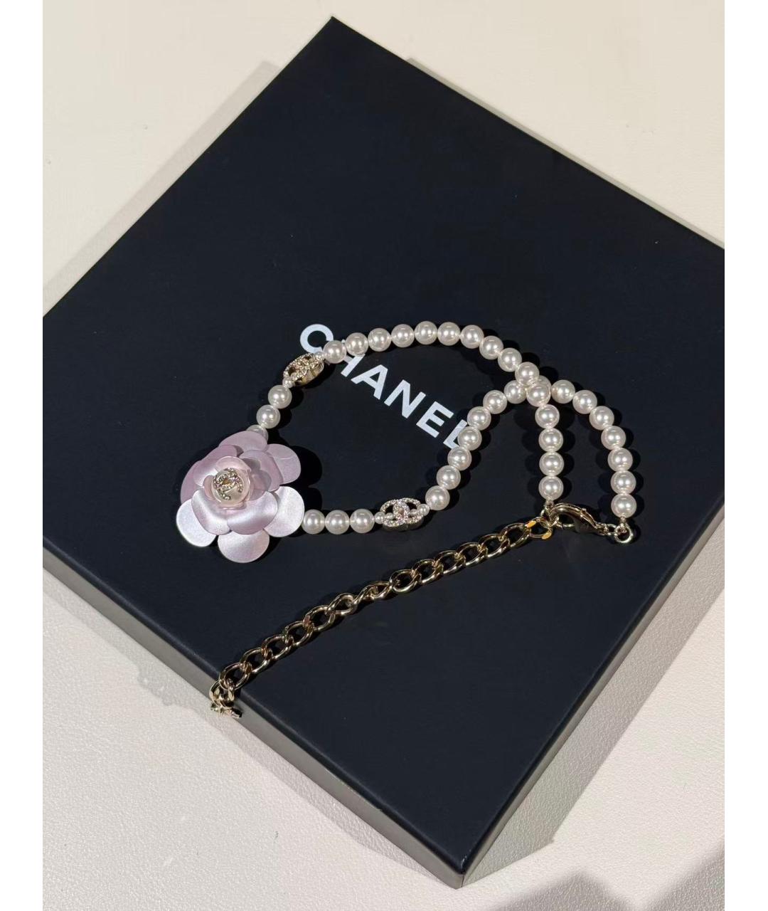CHANEL Белое жемчужное колье, фото 2