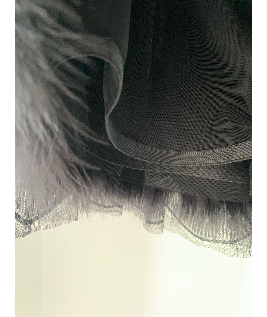 CHANEL PRE-OWNED Черная кружевная юбка миди, фото 4