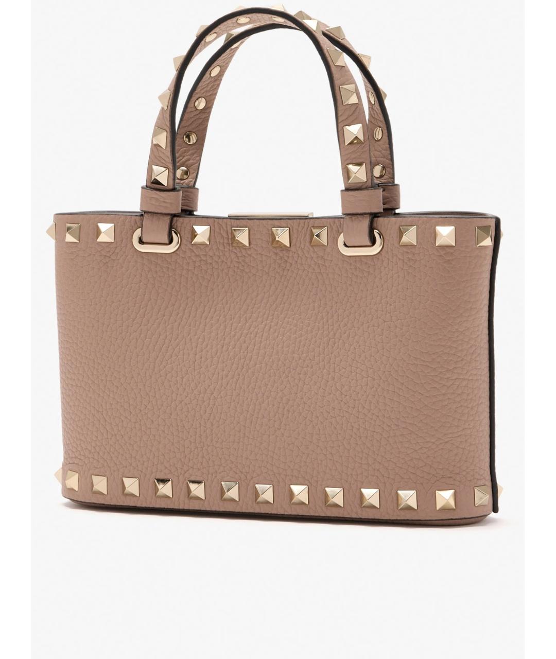 VALENTINO Коричневая кожаная сумка с короткими ручками, фото 4