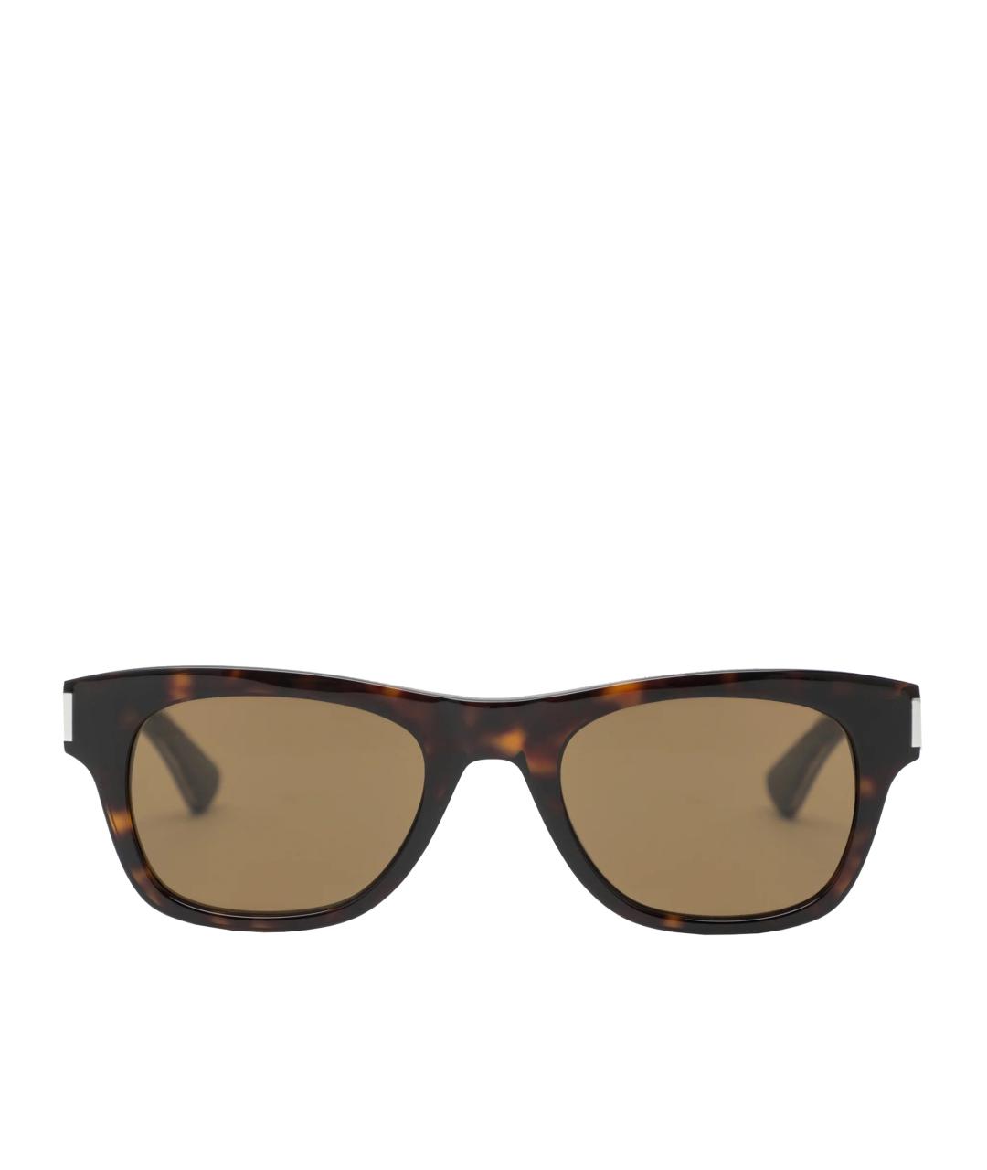 SAINT LAURENT Коричневые солнцезащитные очки, фото 1