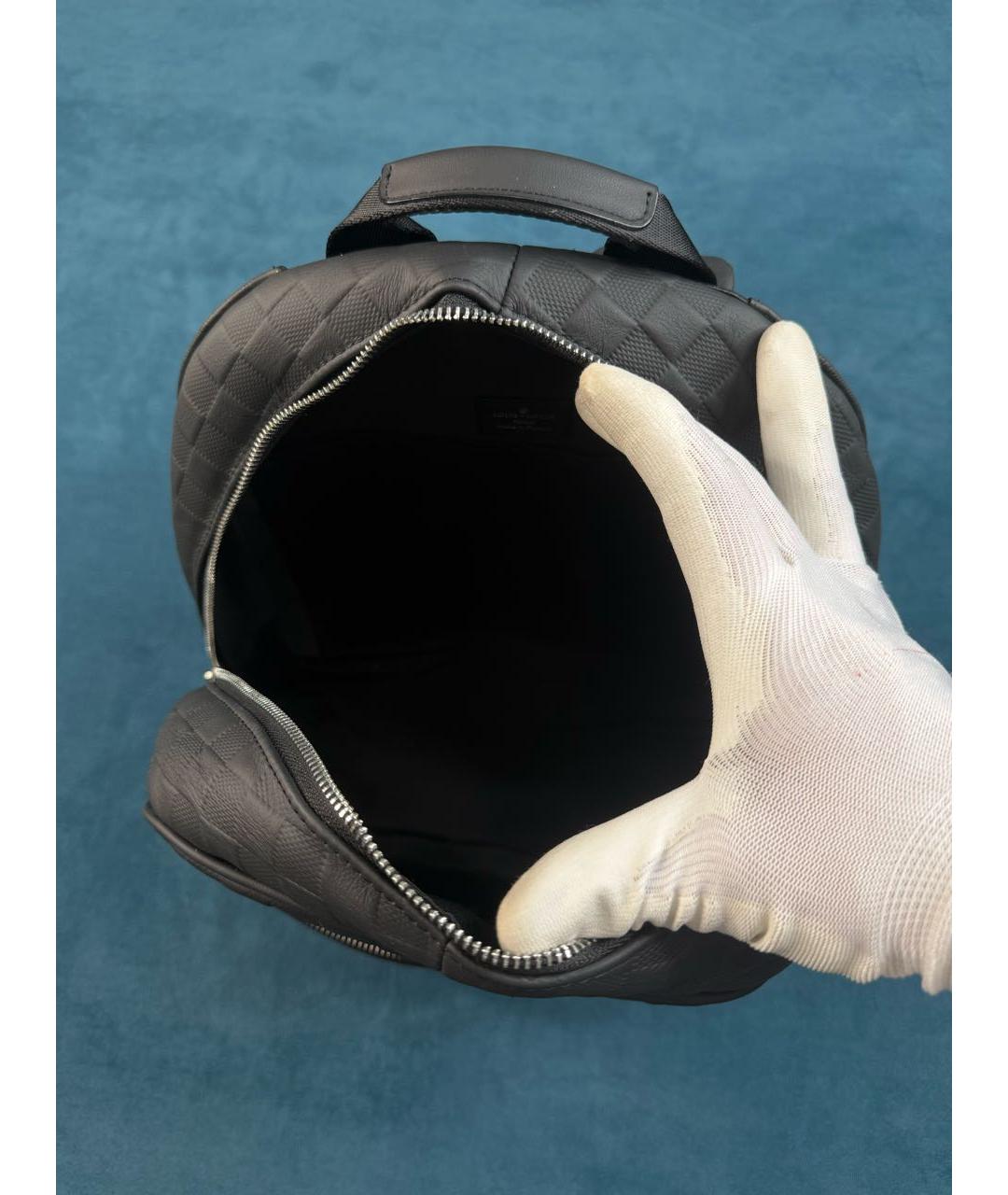 LOUIS VUITTON Черный кожаный рюкзак, фото 4